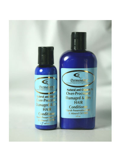 Dermanature Over-Processed Damaged & Dry Hair Conditioner Travel size Natural Healthy Organic Cosmetics