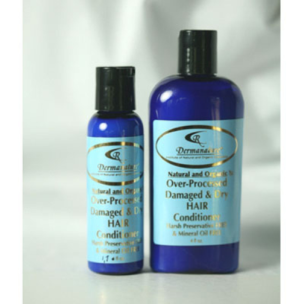 Dermanature Over-Processed Damaged & Dry Hair Conditioner Travel size Natural Healthy Organic Cosmetics