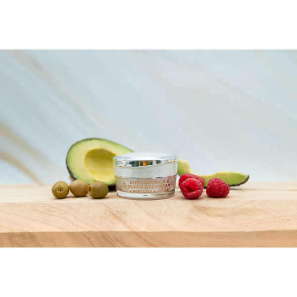 Anti-Wrinkle & Puffy Eye Cream with Peptides +Vitamin A travel size Natural Healthy Organic Cosmetics